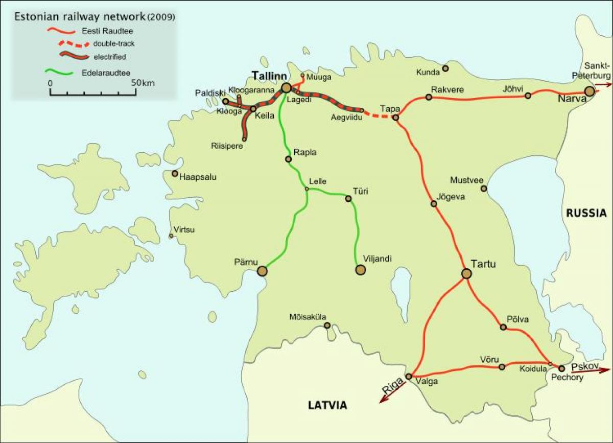 نقشہ کی اسٹونین ریلوے