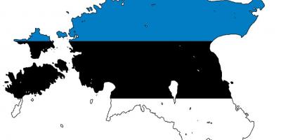 نقشہ ایسٹونیا کے پرچم