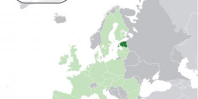 ایسٹونیا پر یورپ کا نقشہ